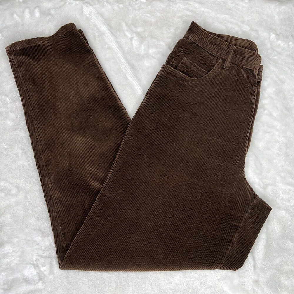 Lauren Ralph Lauren Women's Brown Corduroy High-Rise Tapered Leg Pants Size 10 - Picture 3 of 9